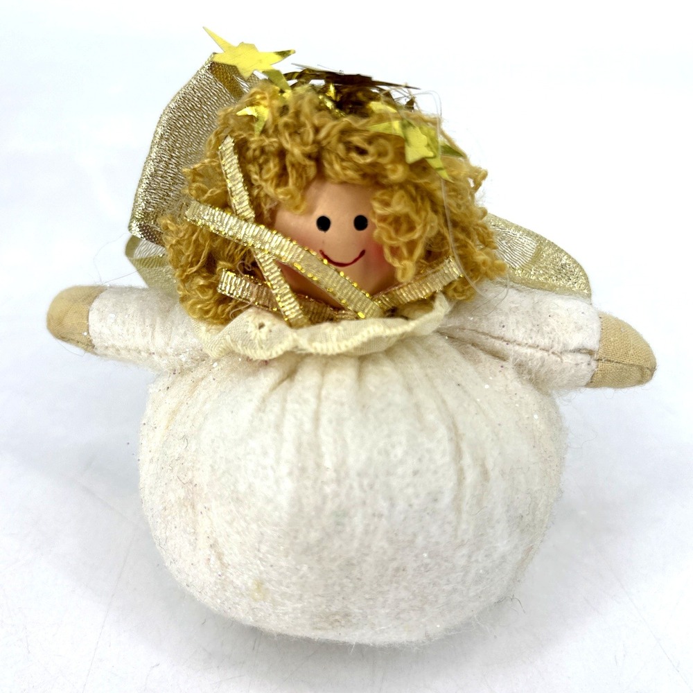 Vintage Christmas‎ Angel Ornament Country Cottage 80s Shabby Chic 4"